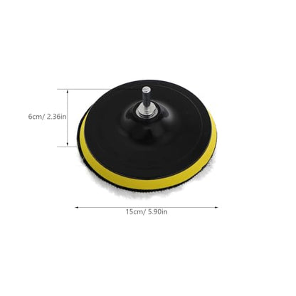Wool Polishing Buffing Pads with Drill Buffer Adapter Attachment for Fine Polishing Car and Motorcycle Waxing Detailing White Hook and Loop Design