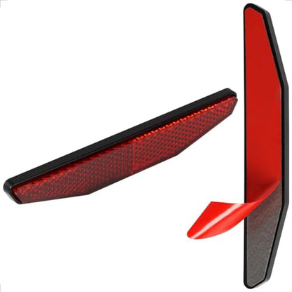 evermotor 2 Packs Red Warning Reflective Reflectors Stickers ：Waterproof ATV Bike Accessories High-Visibility Retro Rear Safety Reflectors for Motorcycle, Bicycle & Scooter - size: 125mm*21mm