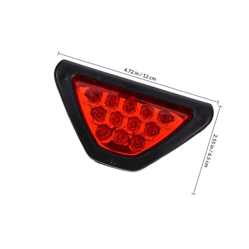 LED Triangle Tail Brake Light for Car Rear Bumper, Vehicle Emergency Flashing Warning Lamp, Red Set for Universal Auto Safety and Anti-collision