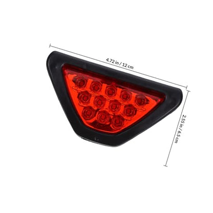 LED Triangle Tail Brake Light for Car Rear Bumper, Vehicle Emergency Flashing Warning Lamp, Red Set for Universal Auto Safety and Anti-collision