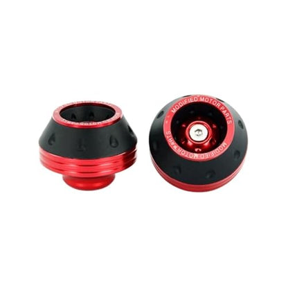 Universal Motorcycle Wheel Protection Crash Pad Motorbike Crash Protectors(2Pcs Red) - color: 2Pcs Red