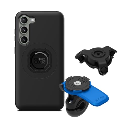 Quad Lock Mirror Motorcycle Phone Mount with Vibration Dampener and MAG Phone Case for Galaxy S23+ - size: Galaxy S23+