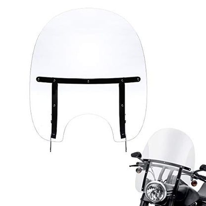 20" Clear Detachable Quick Release Windshield W/Black Brackets For Harley Road King 1994-2023