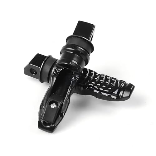 2 PCS Motorcycle Footpegs, Aluminum Alloy 8mm Motorcycle Screw Hole Footrests, Anti-slip Lightweight Rear Foot Pegs, Sport Modification Accessories, for Most Motorcycles, E-bikes (Black)