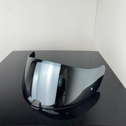 HJ20M Helmet Visor Replacement, Motorcycle Helmet Face Shield Windshield Lens For HJC C70 FG-17 FG-ST IS-17 (Silver) - color: Silver