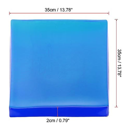 F FIERCE CYCLE 35x35x2cm Motorcycle Seat Gel Pad Shock Absorption Mat Comfortable Soft Cushion Blue