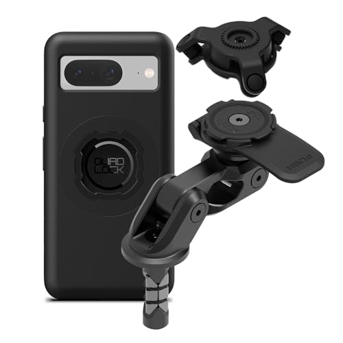 Quad Lock Motorcycle Fork Stem Mount PRO Kit with Vibration Dampener and MAG Phone Case for Pixel 8 - size: Pixel 8