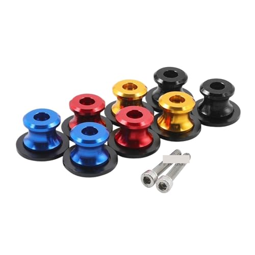 Compatible with Ducati Monster 821 Panigale 899 959 1199 1299/S/R Motorcycle Accessories Rear Stand Screw Bolt M6 Swingarm Spools Slider(Red) - color: Red