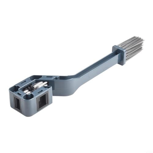Bicycle Chain Cleaning Brush, Fully Enclosed Chain Scrubber Tool for Road Mountain Bike & Motorcycle Maintenance, ABS Cleaner with Soft Bristles for Deep Cleaning(灰色)
