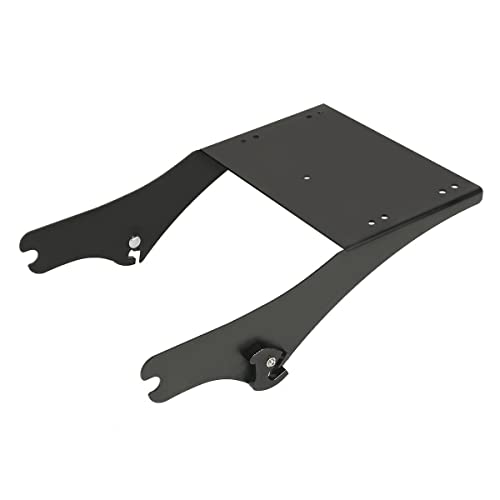 TCMT Chopped Motorcycle Trunk Box Backrest Mounting Luggage Rack Fit For Harley Touring 1997-2008 Road King Road Street Electra Glide Pack - color: Set B2 Chrome Latches#Black Rack