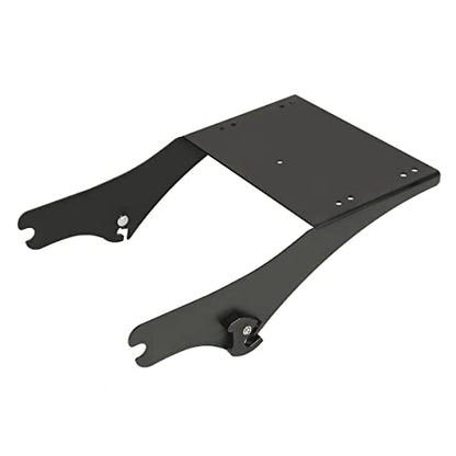 TCMT Chopped Motorcycle Trunk Box Backrest Mounting Luggage Rack Fit For Harley Touring 1997-2008 Road King Road Street Electra Glide Pack - color: Set B2 Chrome Latches#Black Rack