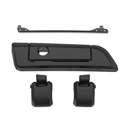 Moto Onfire Arctic Black Tour Trunk Luggage Latches Hinges Fit for AB Harley Touring Razor Chopped King Tour Trunk Luggage - color: Arctic Black