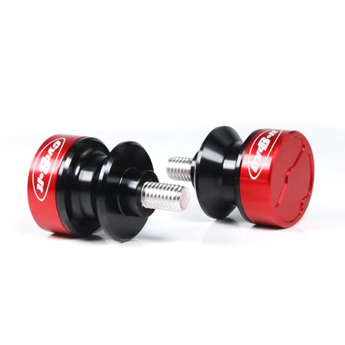 10mm Swing Arm Spools Sliders CNC Red M10 Stand Slider for M10x1.25 Motorcycle Swing Arm Fit for CFMoto 450SS 450SR 700 CL-X 800MT EX250 EX300 EX500 EX650 Ninja 500 ZX10R ZX14R Z1000 | For M10x1.25 Motorcycle Swing Arm Fit for CFMoto 450SS 450SR 700 CL-X
