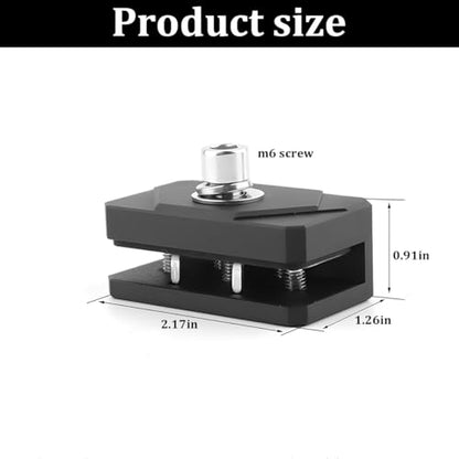 2PCS Car Hood LED Light Mounting Bracket, Aluminum Alloy Pillar Hood Hinge Light Mount Holder, Fog Pod Ditch LED Lamp Bar Work Lamp Mounting Clamp, Universal for Pickup SUV Truck (M6) - size: M6