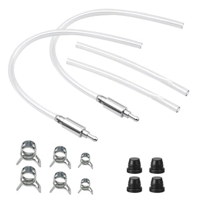 Brake Bleeder Hose with One Way Check Valve, Universal Brake Fluid Bleeding Tool Kit for Car Motorcycle Clutch, Brake Bleeder Tool for Hydraulic System Bleeding, Soft Tube with Metal Clips (2PCS) - size: 2PCS