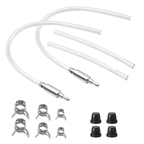 Brake Bleeder Hose with One Way Check Valve, Universal Brake Fluid Bleeding Tool Kit for Car Motorcycle Clutch, Brake Bleeder Tool for Hydraulic System Bleeding, Soft Tube with Metal Clips (2PCS) - size: 2PCS
