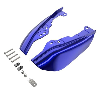 Advanblack 2025 Road Glide Mid Frame Air Deflectors Heat Shields Deflector for Harley Touring '09-'25 Harley RG, Street Glide, Road King (Blue Streak) - color: Blue Streak