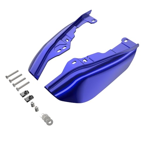 Advanblack 2025 Road Glide Mid Frame Air Deflectors Heat Shields Deflector for Harley Touring '09-'25 Harley RG, Street Glide, Road King (Blue Streak) - color: Blue Streak