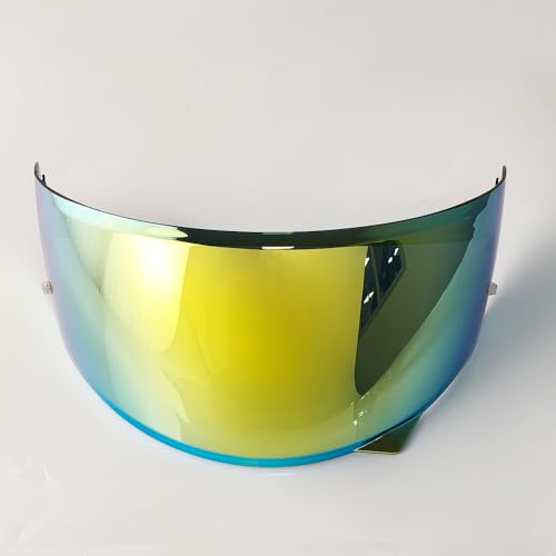 HJ-34P Helmet Visor Replacement for HJC C10.Motorcycle Helmet Shield UV Protection Compatible with HJC C10 (Revo Deep Gold) - color: Revo Deep Gold