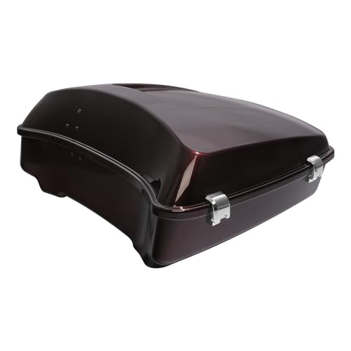 TCT-MOTORPARTS Chopped Luggage Kit w/Backrest Pad Two-Up Mounting Rack Fit for Harley Street Glide Special 2018 Twisted Cherry Touring 2014-2024 - color: Twisted Cherry Chopped Pack #1