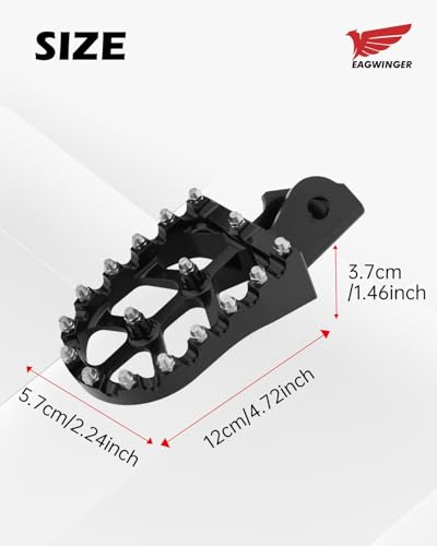 CNC Foot Pegs Alumiunm Dirt Bike Footpegs Compatible with Honda CR125 CR250 CRF150R CRF250R CRF450R CRF250RX CRF450RX CRF450X CRF300L CRF250L CRF250M SSR450 CRF450RL - color: Black, size: CR125/250, CRF150R/250L/250R/250X/450R/450X/1000L