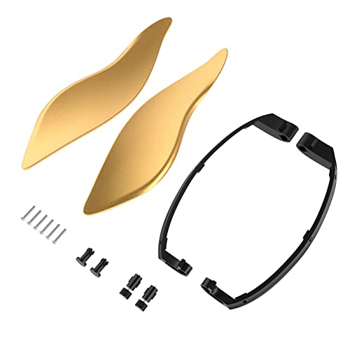 Fairing Air Deflectors for Harley,Side Wings Windshield Adjustable Air Deflectors for Harley Touring Road King Electra Glide Street Glide Road Glide 2014-2023 Black Hills Gold - color: Black Hills Gold