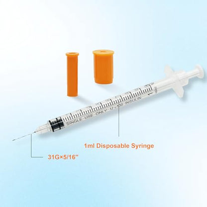 1mL - 31G - 8mm Precision Liquid Dispensing Tip, Fine Control Design | Individually wrapped dispensing tools designed for precise liquid measurement and controlled sample handling. - size: 1mL-31G-8mm