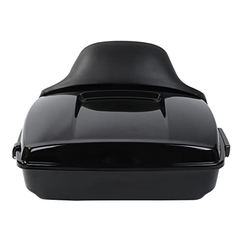 Vivid Black 10.7" Chopped Tour Luggage Trunk Backrest Mounting Rack Fit For Harley 2014-2025 Street Road Electra Glide Road King Ultra-Classic CVO - color: Chopped Trunk Set #2