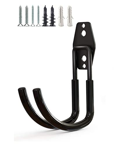 Zoele Wall Mount Baby Stroller Hanger - Baby Stroller Rack Holder, Garage Power Tool Hanger Wall Hook, Steel Garage Tool Storage Organizer Utility Hooks (Black) - color: Black