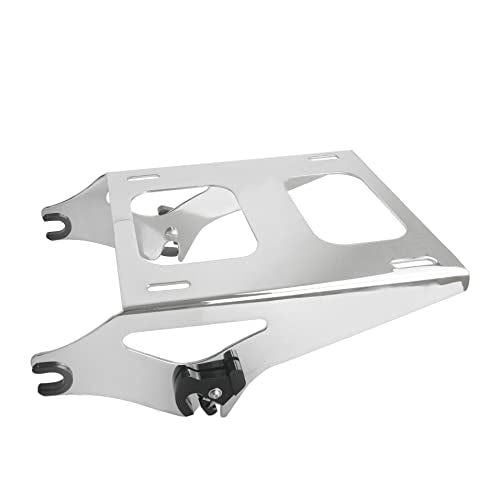 SWESG Detachable Two-Up Tour Trunk Rack Mounting Luggage Rack Fit for Harley Davidson Touring, Tour Trunk Rack Compatible for Street Glide Road Glide Road King Electra Glide 2014-2023 (Chrome-2) - color: 2014 UP Rack Chrome