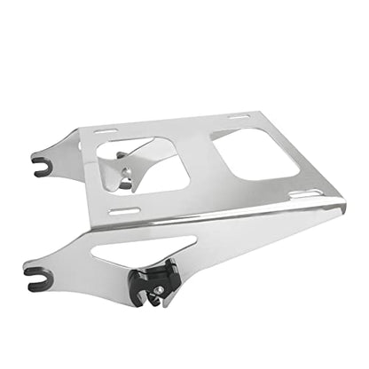 SWESG Detachable Two-Up Tour Trunk Rack Mounting Luggage Rack Fit for Harley Davidson Touring, Tour Trunk Rack Compatible for Street Glide Road Glide Road King Electra Glide 2014-2023 (Chrome-2) - color: 2014 UP Rack Chrome