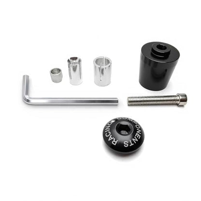 Motorcycle Bar Ends Plug, Black Handle Bar End Slider 7/8" 22mm CNC Aluminum Handlebar Grip End Weight Caps Replacement for Ninja 400 500 650 Z900 Z650 CBR600RR CBR1000RR GSXR600 GSXR750 - color: Black