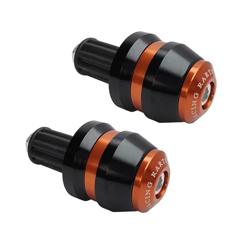 22mm 7/8'' Motorcycle Bar End Plug Sliders Universal Handlebar Grips Bar Ends Caps replacement for Honda Yamaha Suziku Kawasaki BMW Motorbike Dirt Bike(Orange) - color: Orange
