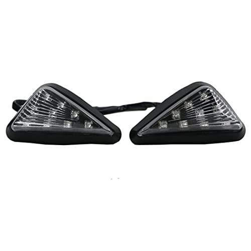 Triangle Flush LED Motorcycle Turn Signals Blinkers Indicator Lights 1 Pair (Red) - color: Red