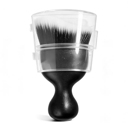 Car Detailing Brushes, Car Cleaning Brush, Auto Interior Soft Bristles Curved Cleaning Brush, Auto Detailing Dusting Tool Universal for Dashboard Air Conditioner Vent Computer (Black White) - color: Black White