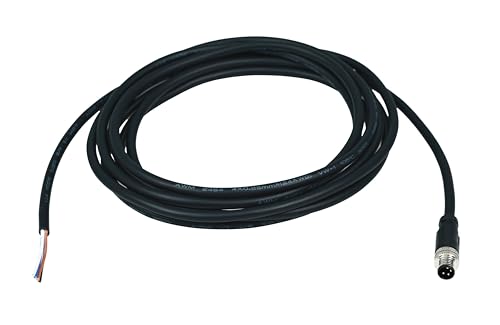 M8 4-Pin Male Connector Cable, A-Coded Straight Circular Industrial Molded Cable, IP67 Waterproof Unshielded PVC Wire, 60V 3A AC/DC, AWG24 - size: 2m, style: 4 Pin Male