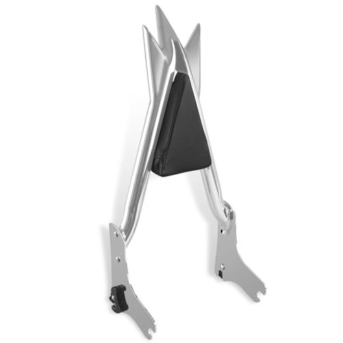 Adjustable Trident Black 27” Detachable Backrest Sissy Bar Passenger Quick Release Fits for Harley Touring Road King Electra Glide Street Glide FLHR FLHX FLHT FLTR 1997-2008 1/1/2” Tubing (Chrome) - color: 97-08 Chrome-T