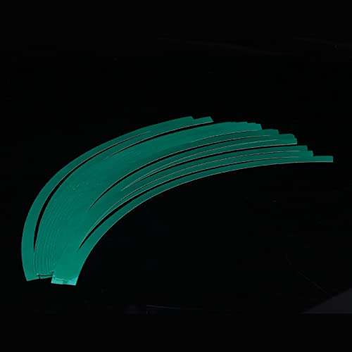 Reflective Wheel Rim Stripe Decal Sticker for 16-19 inch Rim Size Universal Car Motorcycle Wheel Reflective Pinstripe Decal Tape Sticker Decoration Film (Blue Green)