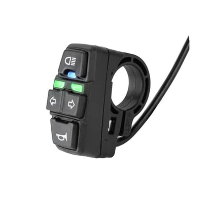 Universal Ebike Light and Horn Switch Turn Signal Switch 3 in 1 Motorcycle HeadLight Turn Switch Motorcycle Horn Turn ON/Off Control Switches for Electric Bike Scooter Light Switch Signal Button DK336 - style: 3-in-1 switch DK336
