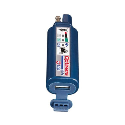 Tecmate OptiMATE USB O-100, Combination 2400mA USB Charger and 3-LED Battery Monitor, With Vehicle Battery Protection
