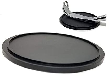 Motorcycle Kickstand Pad. Universal Fit. (Large) (Black) - color: Black