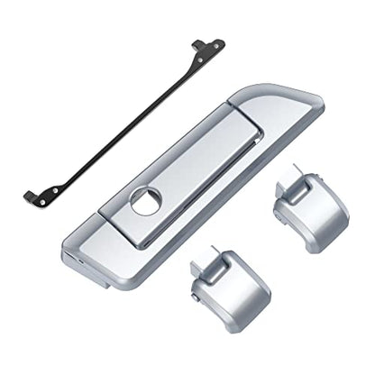 Moto Onfire Barracuda Silver Tour Trunk Luggage Latches Hinges Fit for AB Harley Touring Razor Chopped King Tour Trunk Luggage - color: Barracuda Silver