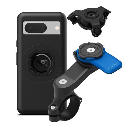 Quad Lock Motorcycle Handlebar Mount Kit with Vibration Dampener and MAG Phone Case for Google Pixel 8 - size: Pixel 8