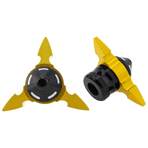 Windance 4pcs Front Wheel Frame Sliders Aluminum Alloy Dart Shape Front Fork Crash Protection Cup for Motorcycles Motocross Moped Scooters Dirt Pit Bikes (Gold) - color: Gold