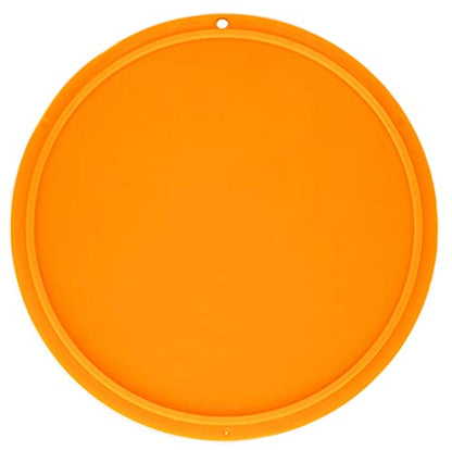 Motorcycle Kickstand Pad. Universal Fit. (Large) (Orange) - color: Orange