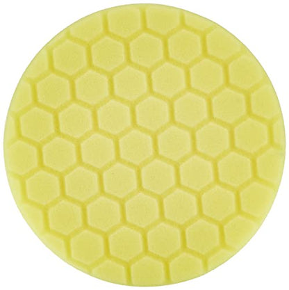 Chemical Guys BUFX_101HEX6 BUFX_101_HEX6 Hex-Logic Heavy Cutting Pad, Yellow (6.5 Inch Pad Made for 6 Inch Backing Plates), 1 Pad Included - size: 6.5 Inch Pad (1 Pack), style: Medium/Heavy Cutting Pad