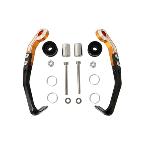 Motorcycle Brake Lever Guard Protection Brake Clutch Lever Protector Handlebar Handguard Kit for Yamaha for YZF-R1/For R1M R3 R6 R7 R9,Easy to Install - color: Orange-A
