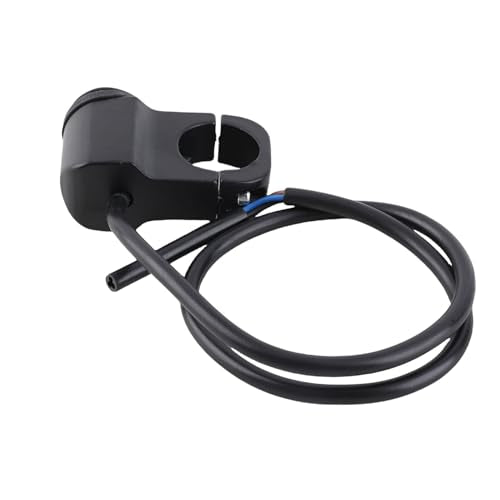 Qiilu 12V 1 1/8' Black Handlebar Switch, Push Button, Manual Operation, IP65 Waterproof