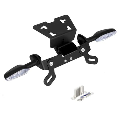 FZ6R Fender Eliminator Kit Compatible with XJ6N XJ6 Diversion XJ6 Diversion F FZ-6R Tail Tidy License Plate Mount with Turn Signals Rear & LED License Plate Light (Clear) - color: Clear