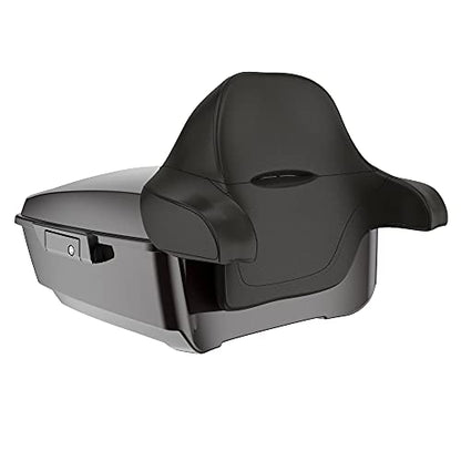 Advanblack King Tour Trunk Pack, Black Mount Bracket & Top Luggage Rack Fit for 2009-Later Harley Touring, Road Glide, Street Glide Special, Road King, Electra Glide (Black Forest) - color: Black Forest